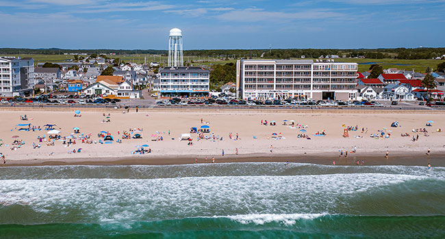 Hampton Beach aerial view