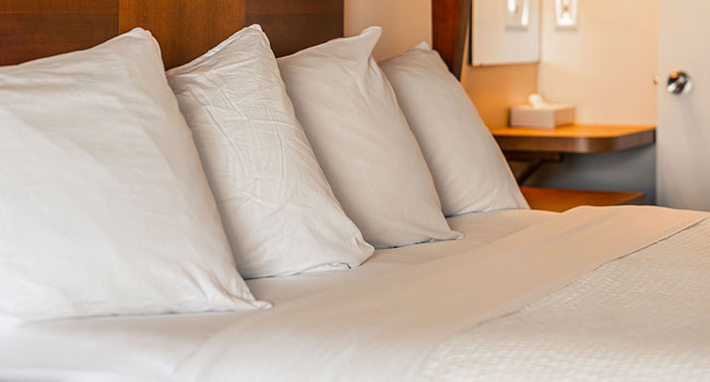 Guest room bedding